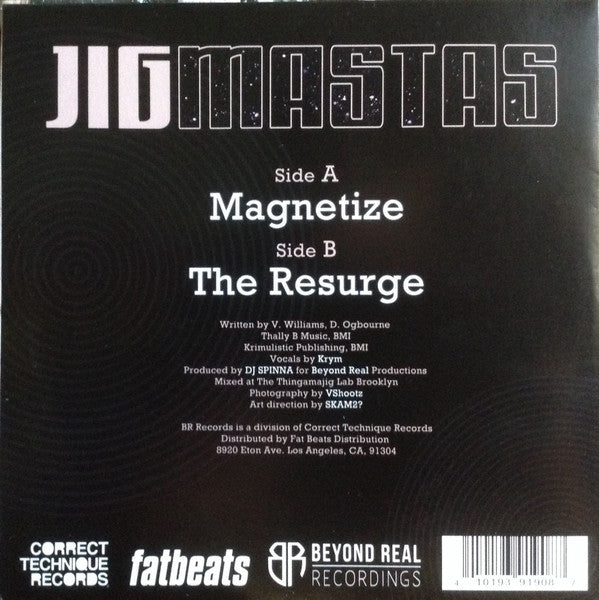 Jigmastas : Magnetize / Resurge (7", Single)