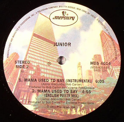 Junior (2) : Mama Used To Say (12", Single, PRC)