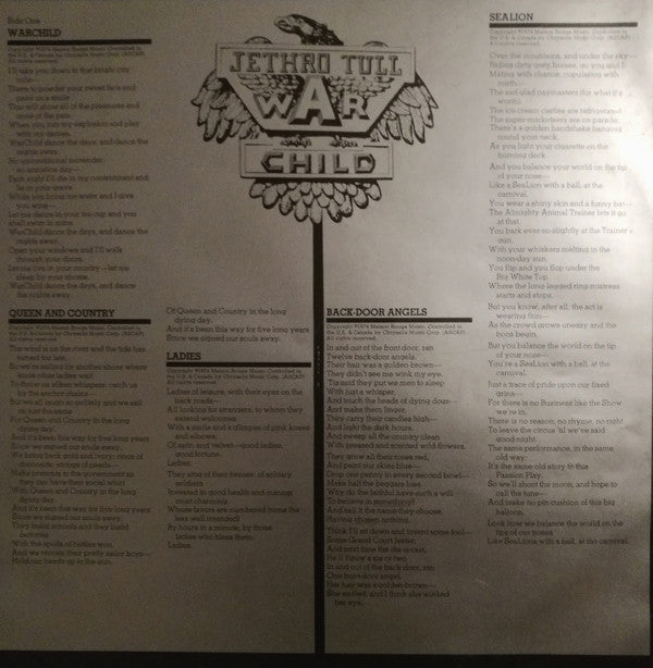 Jethro Tull : War Child (LP, Album)