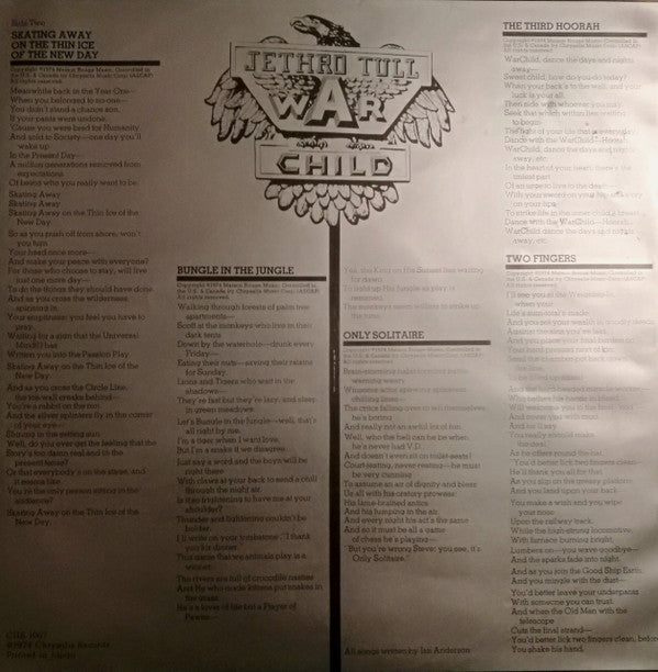 Jethro Tull : War Child (LP, Album)