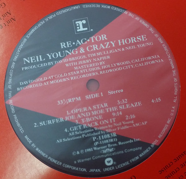Neil Young & Crazy Horse : Reactor (LP, Album)