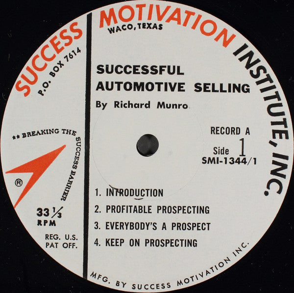 Richard Munro : Successful Automotive Selling (2xLP)