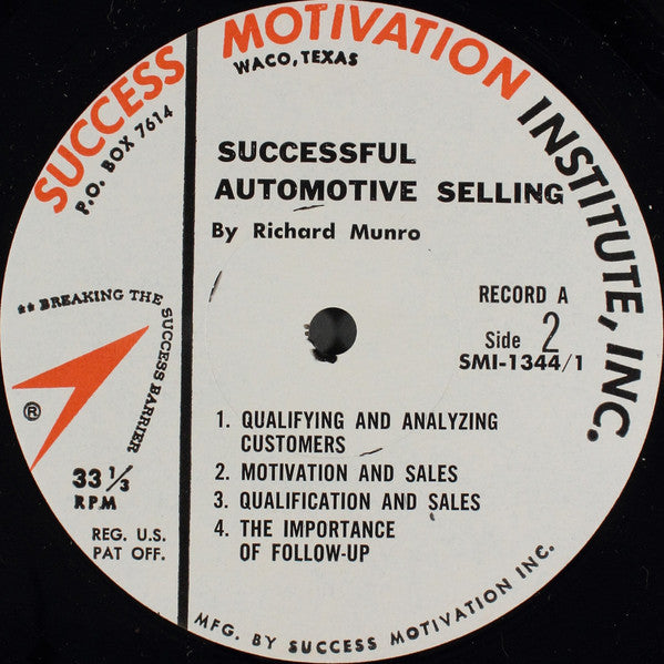 Richard Munro : Successful Automotive Selling (2xLP)