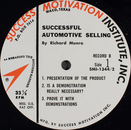 Richard Munro : Successful Automotive Selling (2xLP)