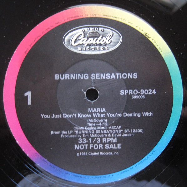 Burning Sensations : Maria (You Just Don't Know What You're Dealing With) (12", Promo)