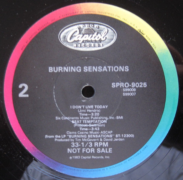 Burning Sensations : Maria (You Just Don't Know What You're Dealing With) (12", Promo)