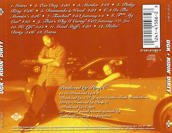 UGK : Ridin' Dirty (CD, Album, RE)
