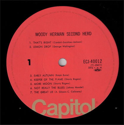 Woody Herman : Second Herd (LP, Album, Comp, Mono)