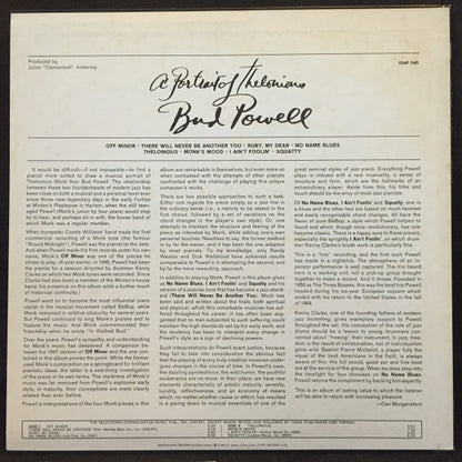 Bud Powell : A Portrait Of Thelonious (LP, Album)