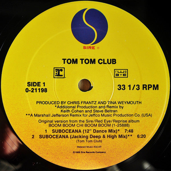 Tom Tom Club : Suboceana (12", Maxi, Spe)