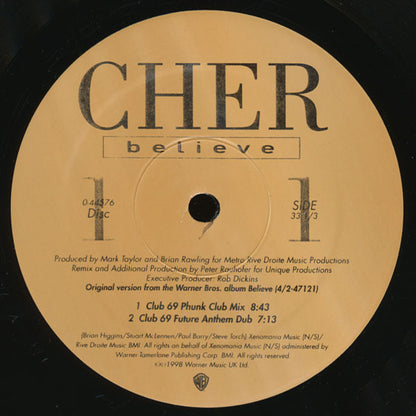 Cher : Believe (2x12", Maxi)