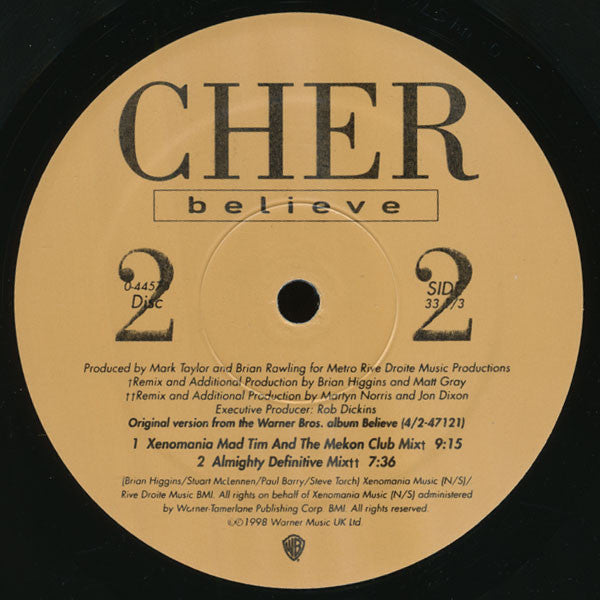 Cher : Believe (2x12", Maxi)