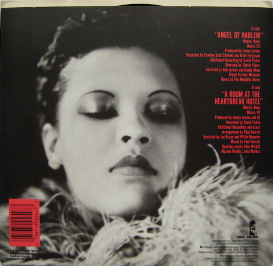 U2 : Angel Of Harlem (7", Single, Styrene, All)