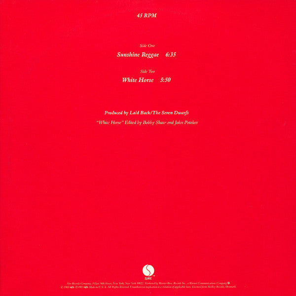 Laid Back : Sunshine Reggae / White Horse (12", Maxi)