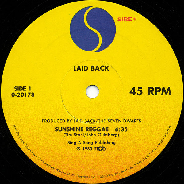 Laid Back : Sunshine Reggae / White Horse (12", Maxi)