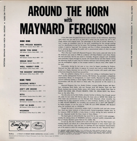 Maynard Ferguson : Around The Horn With Maynard Ferguson (LP, Album, Mono, RE)