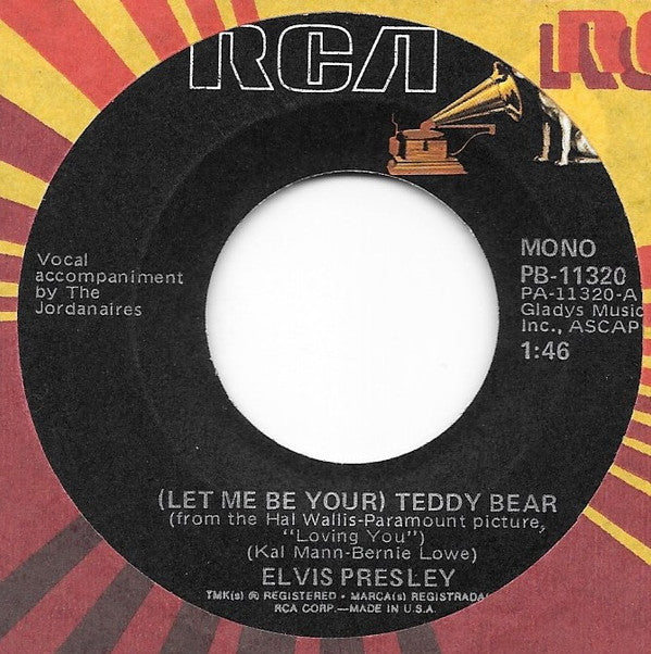 Elvis* : (Let Me Be Your) Teddy Bear / Puppet On A String (7", Single, Mono)