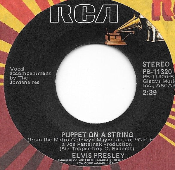Elvis* : (Let Me Be Your) Teddy Bear / Puppet On A String (7", Single, Mono)