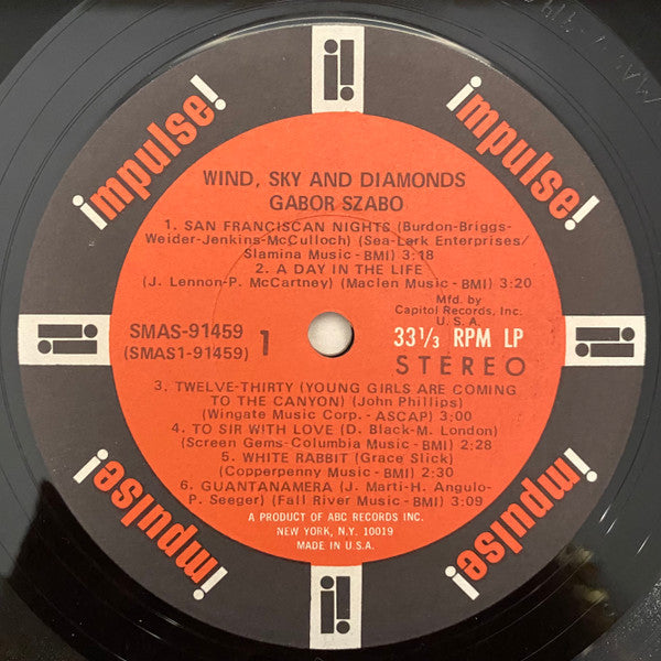 Gabor Szabo And The California Dreamers : Wind, Sky And Diamonds (LP, Album, Club)