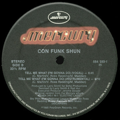 Con Funk Shun : Tell Me What (I'm Gonna Do) (12")