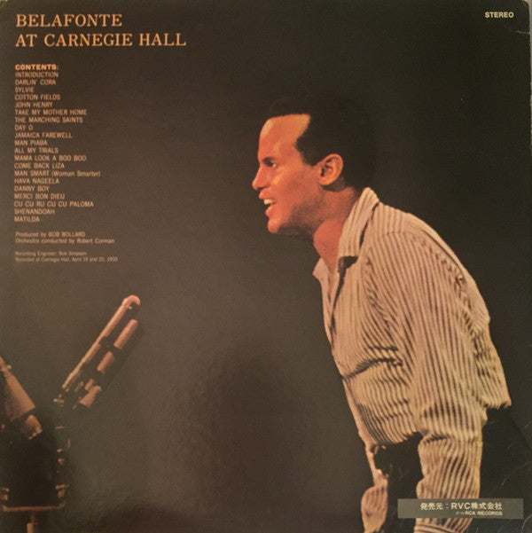 Harry Belafonte : Belafonte At Carnegie Hall: The Complete Concert (2xLP, Album)