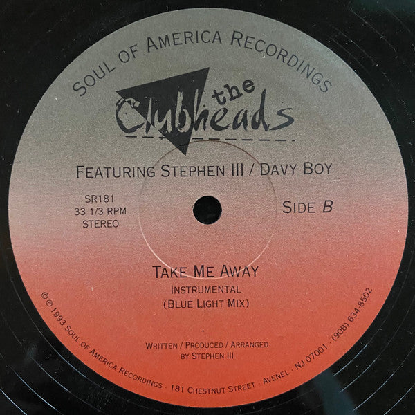 The Clubheads Featuring Davy Boy / Stephen III : Take Me Away (12")