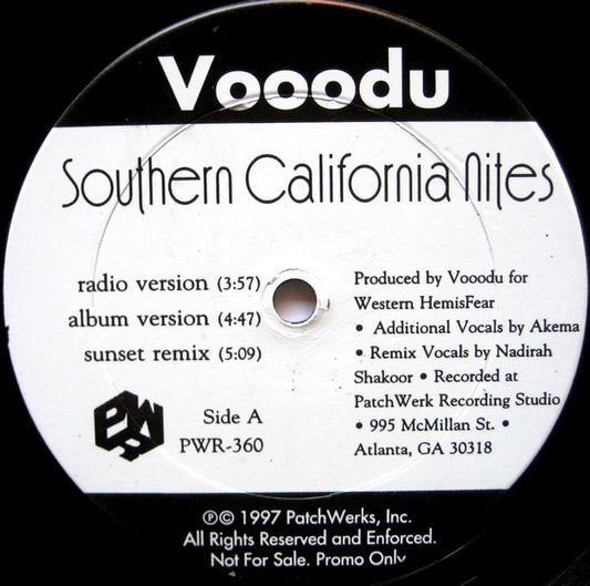 Vooodu : Southern California Nites / Dark Regions (12")