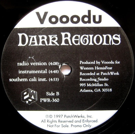 Vooodu : Southern California Nites / Dark Regions (12")