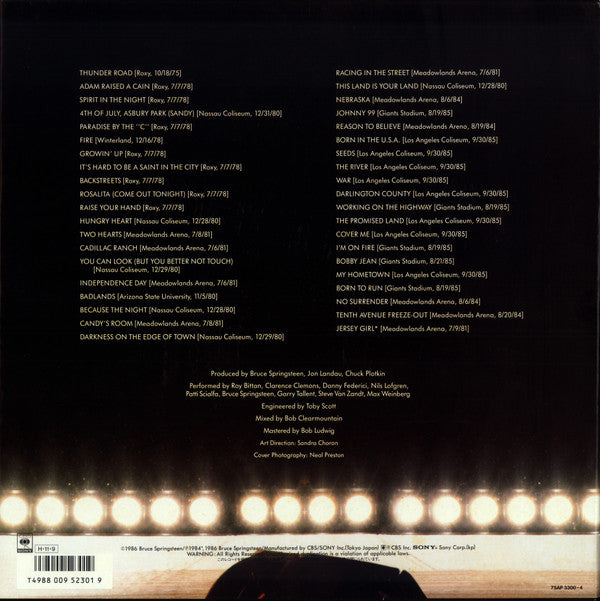 Bruce Springsteen & The E-Street Band : Live/1975-85 (Box + 5xLP, Album)