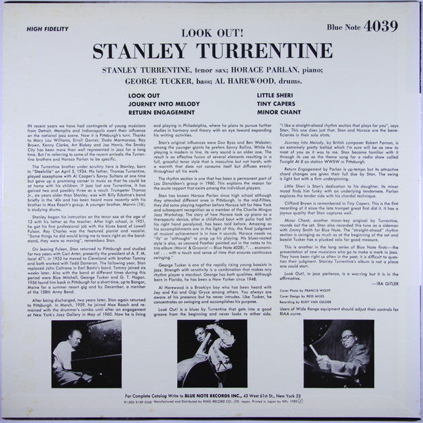 Stanley Turrentine : Look Out! (LP, Album, Mono, Ltd, RE)