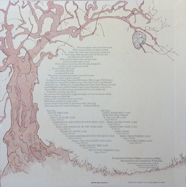 The Rolling Stones = ローリング・ストーンズ* : Metamorphosis = メタモーフォシス (LP, Album, Comp)