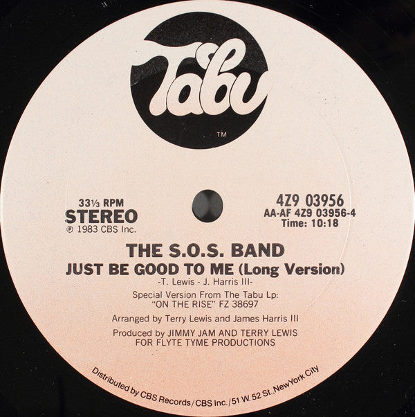 The S.O.S. Band : Just Be Good To Me (12")