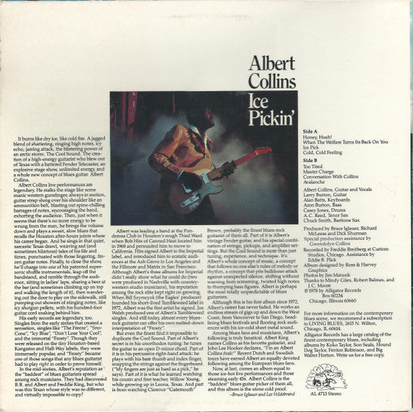 Albert Collins : Ice Pickin' (LP, Album, All)