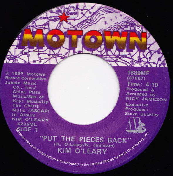 Kim O'Leary : Put The Pieces Back (7", Single)