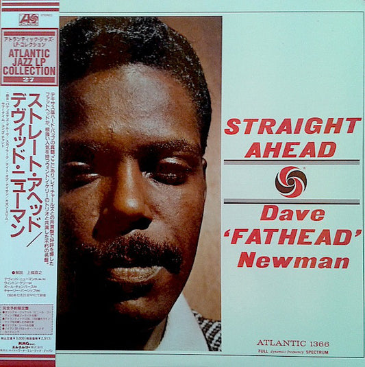 David "Fathead" Newman : Straight Ahead  (LP, Album, RE)