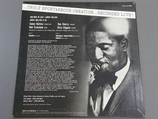 Sonny Rollins = ソニー・ロリンズ* : Our Man In Jazz = アワ・マン・イン・ジャズ (LP, Album, Ltd, RE)