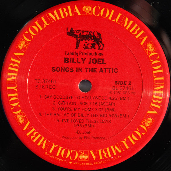 Billy Joel : Songs In The Attic (LP, Album, San)