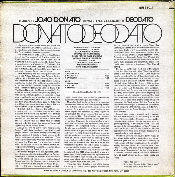 Joao Donato*, Deodato* : DonatoDeodato (LP, Album)