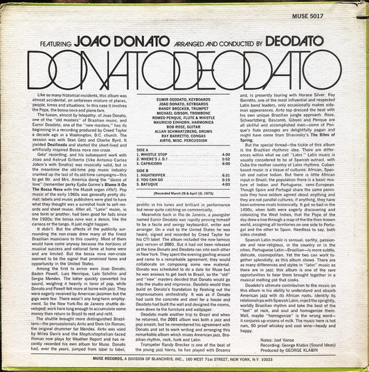 Joao Donato*, Deodato* : DonatoDeodato (LP, Album)