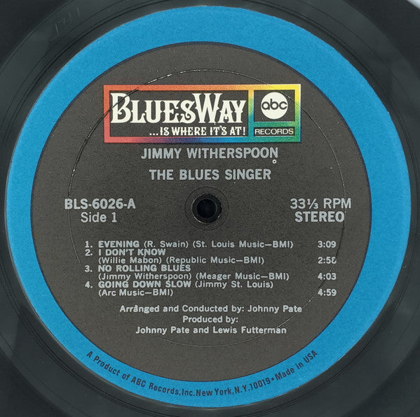 Jimmy Witherspoon : The Blues Singer (LP, Album)
