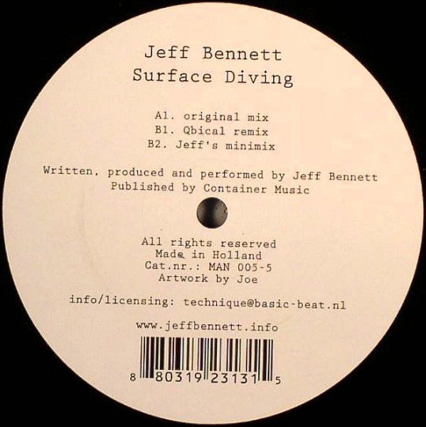 Jeff Bennett : Surface Diving (12")