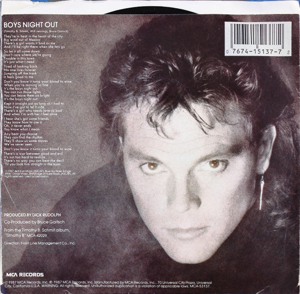 Timothy B* : Boys Night Out (7", Single, Glo)