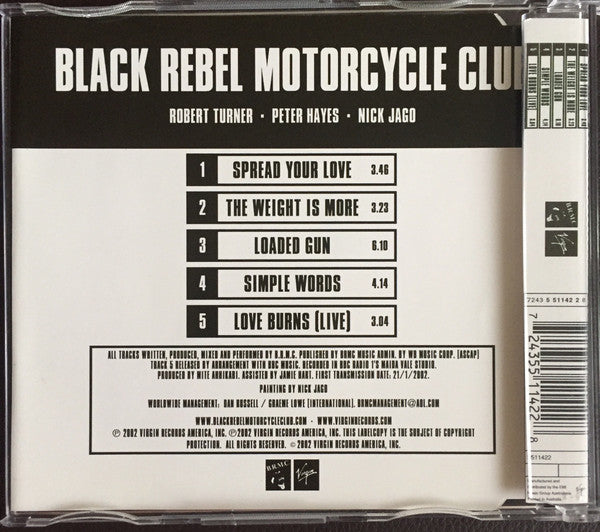 Black Rebel Motorcycle Club : Spread Your Love (CD, Single)