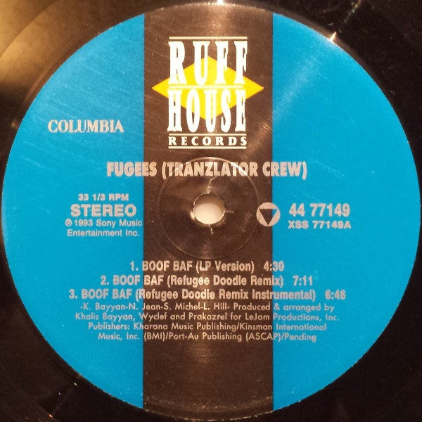 Fugees (Tranzlator Crew)* : Boof Baf (12")