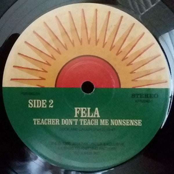 Fela Anikulapo Kuti* : Teacher Don't Teach Me Nonsense (LP, RE)