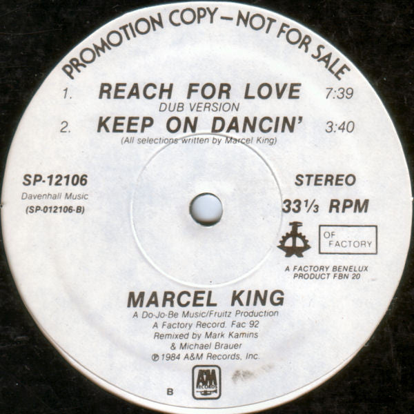 Marcel King : Reach For Love (12", Promo)