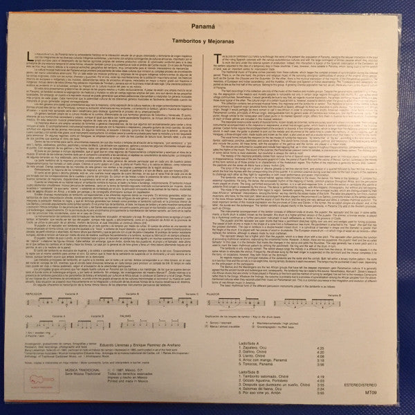 Various : Panamá Tamboritos y Mejoranas (LP, Album)