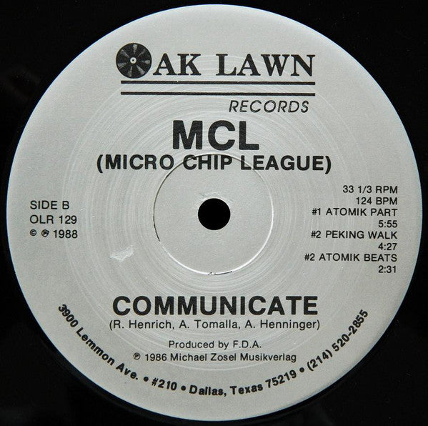 MCL (Micro Chip League) : New York Plus Communicate (12", Single)