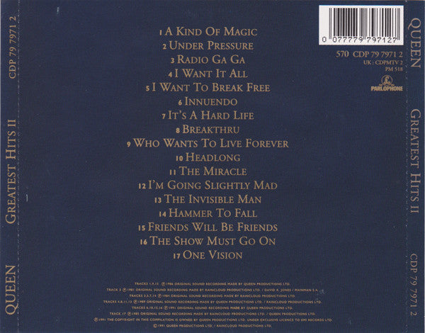 Queen : Greatest Hits II (CD, Comp)