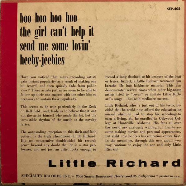 Little Richard : Little Richard (7", EP)